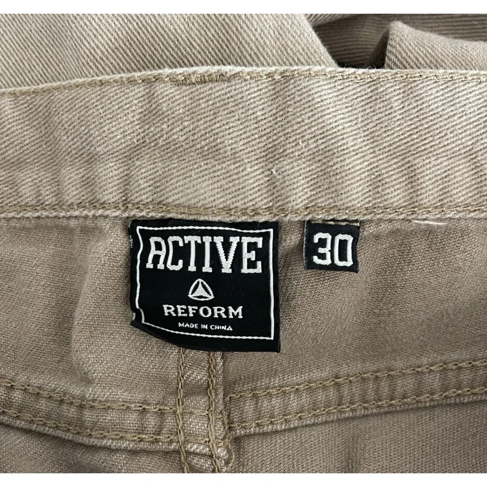 ACTIVE Men's Tan Straight Leg Cotton Jeans-Size 30/28